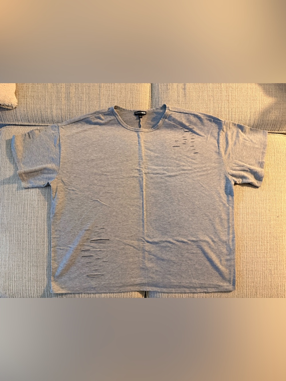 Fashion Nova Light Gray Lounge Set